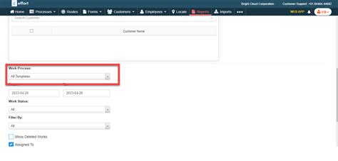 Generate a Work Status Report