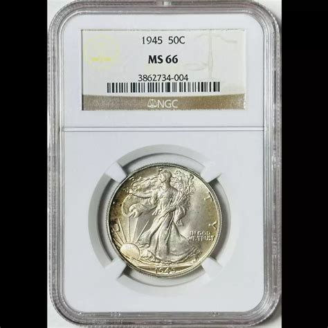 1945 Walking Liberty Half Dollar NGC MS-66 - Bob Paul Rare Coins