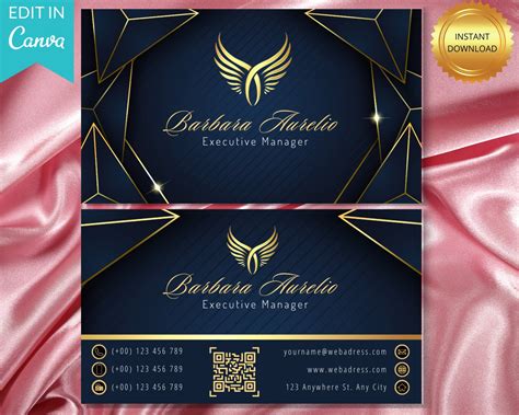 Design Metallic Blue Business Card 的图像结果
