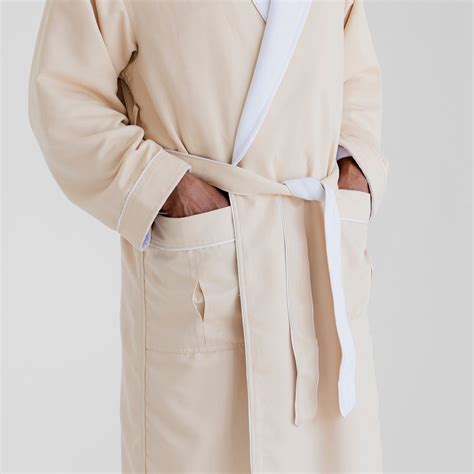 Luxury Spa Robes | Classic Terry Cloth Bathrobe | Ivory & White ...