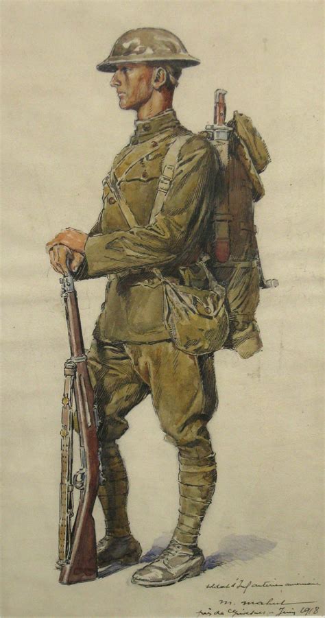 Soldiers Drawings World War 1
