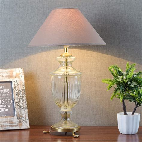 Buy KAPOOR E-ILLUMINATIONS Oleana Hand Cut Glass and Brass Casted Base ...