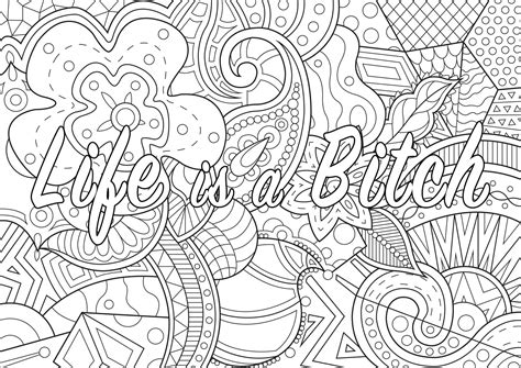 Free Printable Swear Word Adult coloring page - Download, Print or ...