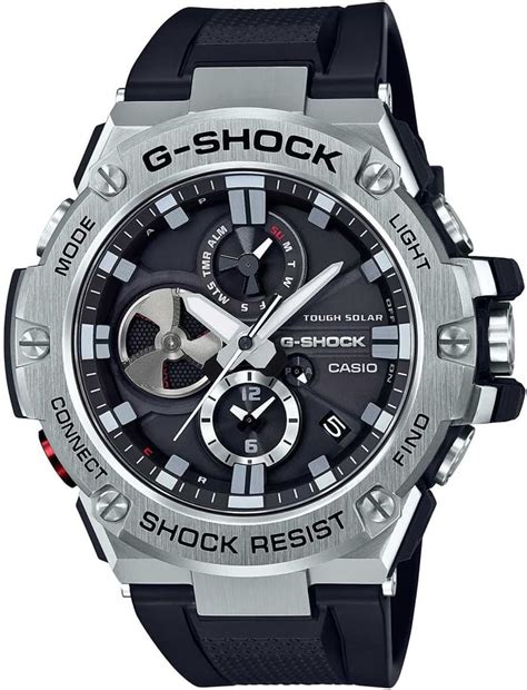 Casio G-Shock GST-B100-1ADR Metal Ip Black Analog Dial Black Resin ...
