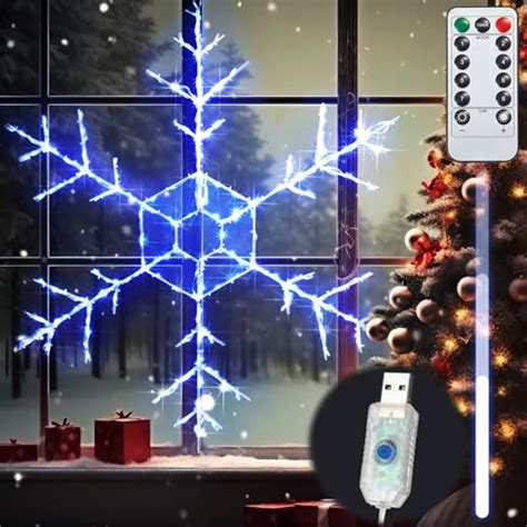 Snapklik.com : LED Folding Twinkle Snowflake Lights 36 Large Snowflake Decorations Outdoor ...