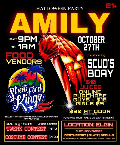 AMILY HALLOWEEN PARTY, 24 Tyler Creek Plaza, Elgin, 27 October to 28 ...