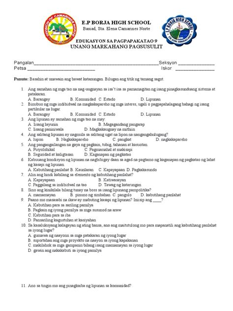 Image result for DepEd ESP Module 1 1st Quarter