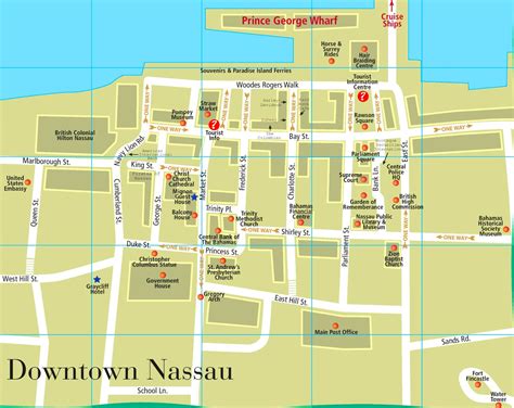 Nassau downtown map - Ontheworldmap.com