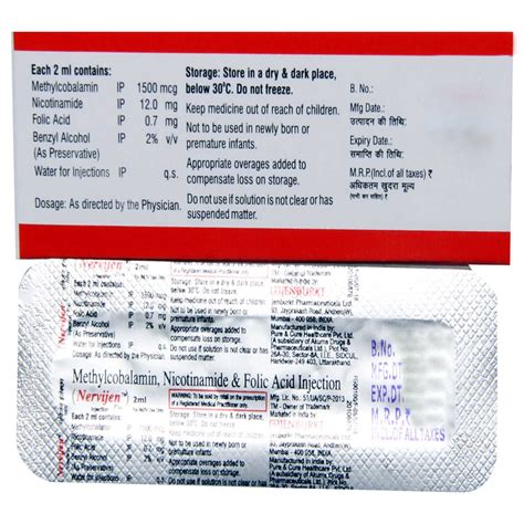 Nervijen Plus Injection 2 ml | Uses, Side Effects, Price | Apollo Pharmacy