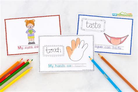 👅👂👃👀👉 My Five Senses Story Book Free Printable pdf