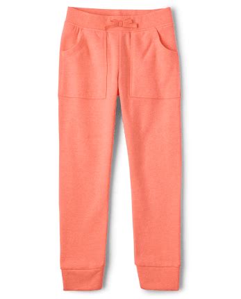 Girls Active Fleece Jogger Pants - ORANGE | The Children's Place