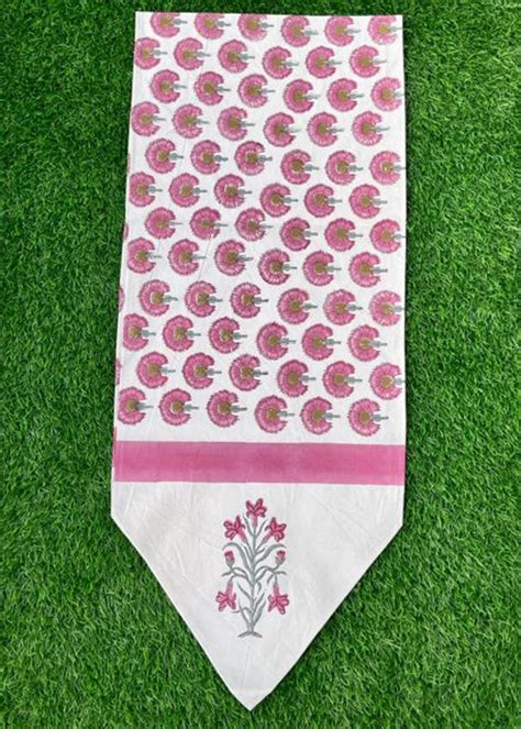 Get Pink Cotton Table Runner at ₹ 990 | LBB Shop