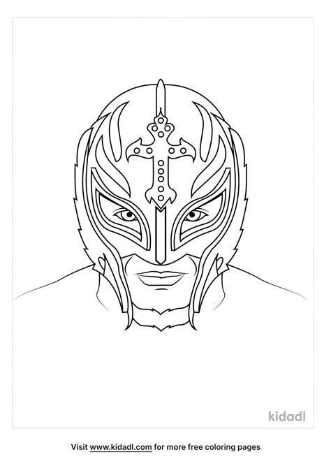 Wwe Rey Mysterio Mask Coloring Pages