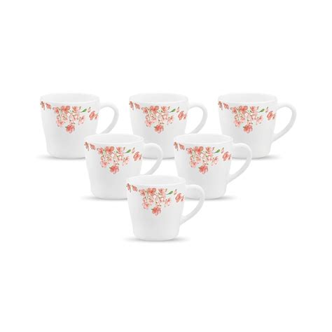Buy La Opala Diva, Opal Glass Crockery | Cup Gloria, Set of 6 | Aster ...
