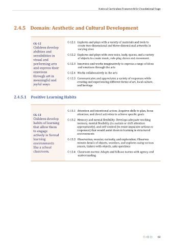 Page 63 - National Curriculum Framework for Foundational Stage 2022