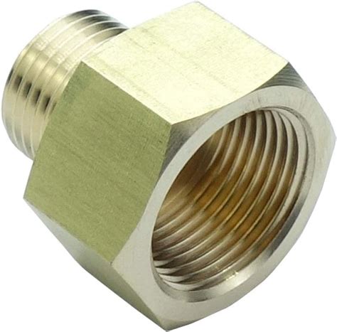Buy HongBoW 2 Pcs/Pack Brass Pipe Fitting Adapter Reducer 1/2 NPT Male ...