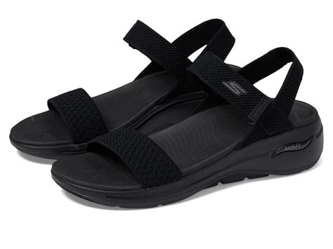 Skechers Go Walk Arch Fit Sandal - Polished in Black | Lyst