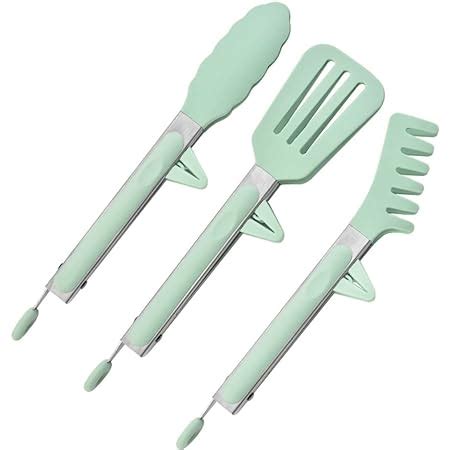 Buy SHFTI 3 Pcs Stainless Steel Kitchen Food Tongs Set for Cooking with ...