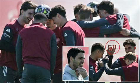 Arsenal mocked for bizarre training drills - including huddles and pens ...