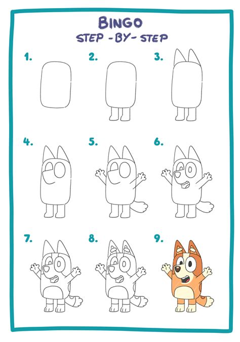How to draw Bingo - Bluey Official Website Drawing Lessons For Kids ...