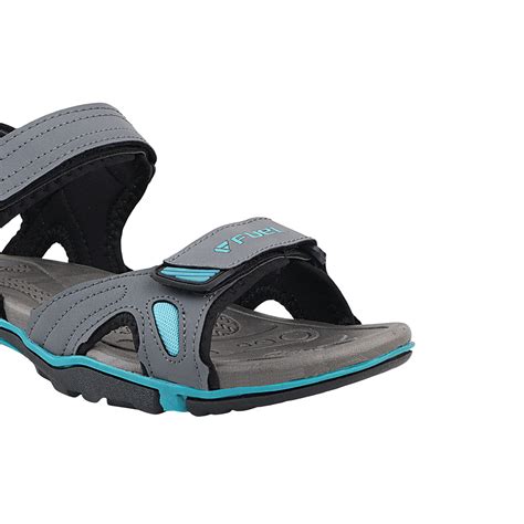 FUEL Jordan Men’s Anti-Skid Sole Velcro Strap Outdoor Sandals (Grey/Aq ...