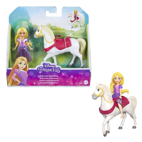 Mattel Disney Princess Rapunzel Small Doll And Maximus Horse With ...