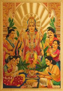 EurekaDesigns Religious Poster The Vishnu Golden . Fine Art Print ...