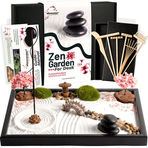 Zen Garden Kit 12x8in Sand Tray Japanese Gift Set 14 | Desertcart INDIA