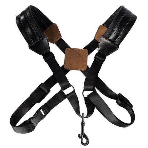 Rayzm Saxophone Strap, Universal Double Shoulder Leather Strap for Sax ...