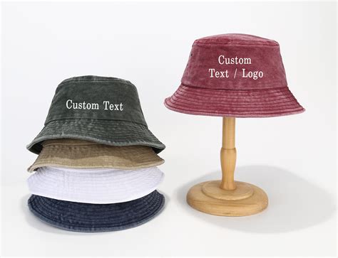 Custom Bucket Hat Embroidered Hat Custom Logo Embroidery Name Bucket ...