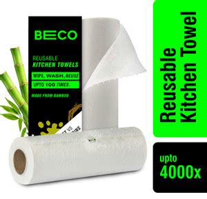 Beco Bamboo Reusable Kitchen Towel|Reusable upto 4000 times|100% ...