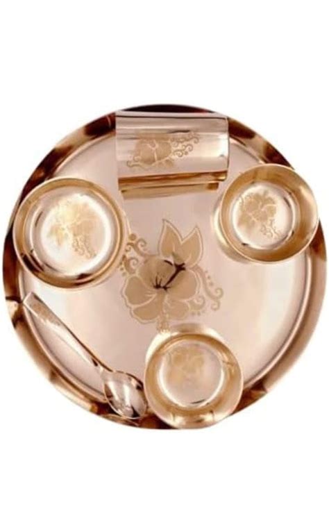 Buy Bona Fide Kansa thali Dinner Set | Bronze, 6 Pieces, Kansa Dinner ...