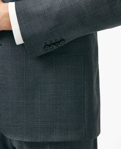 Traditional Fit Wool Windowpane 1818 Suit