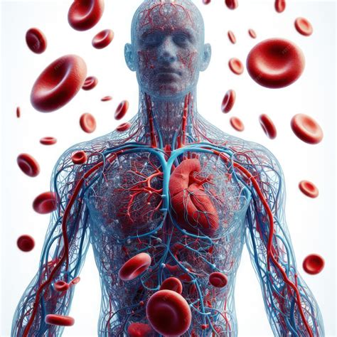 Premium Photo | 3d human body with blood type isolated on white background