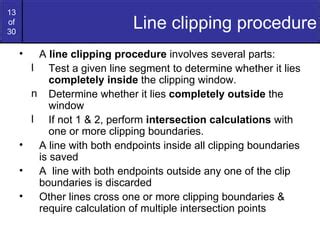 Image result for Line Clipping Using Non Rectangular Window