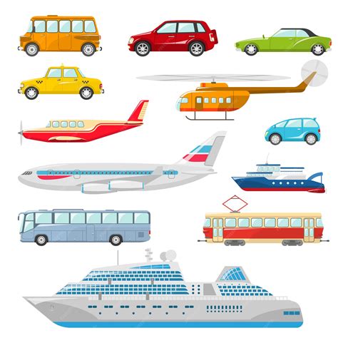 Transport icons flat | Free Vector