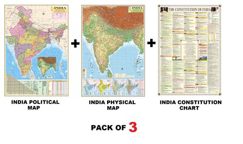 Buy (Pack of 3) INDIA POLITICAL , INDIA PHYSICAL and CONSTITUTION OF ...