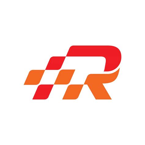R racing letter logo design 21741134 Vector Art at Vecteezy