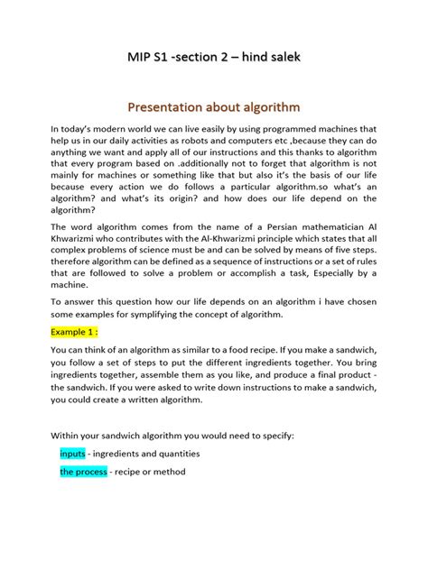 Image result for Example of Introduction for Algorithm Report