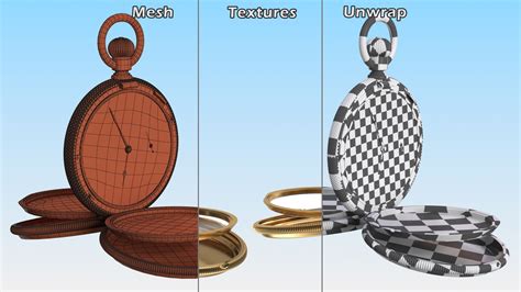 Gold Tiffany Pocket Watch Open 3D Model $79 - .3ds .blend .c4d .fbx ...