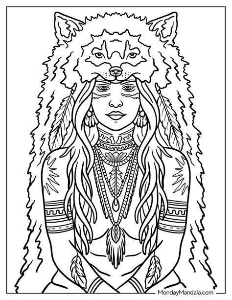 34 Native American Coloring Pages (Free PDF Printables)