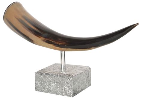 Buy YD Designs Souvenir Horn with Brass Work on Rim and Tip Showpiece ...