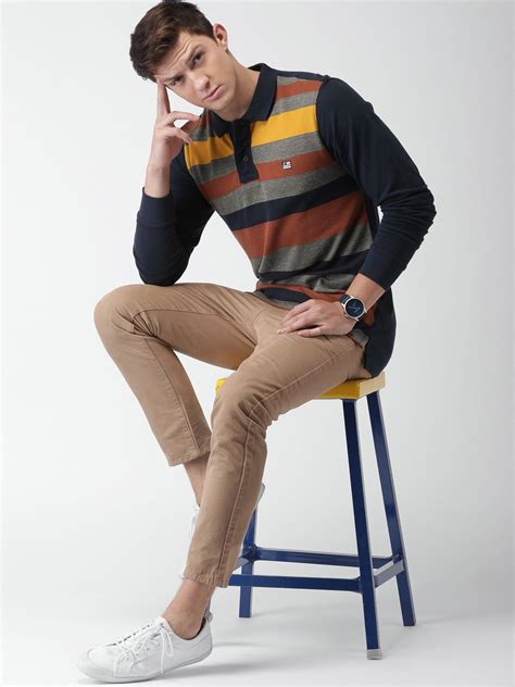 Harvard Men Multicoloured Striped Polo Pure Cotton T-shirt - Price History