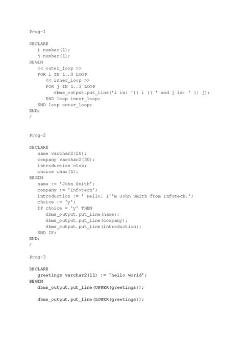 PL/SQL Notes: Loops, Procedures, and Functions Overview - Studocu
