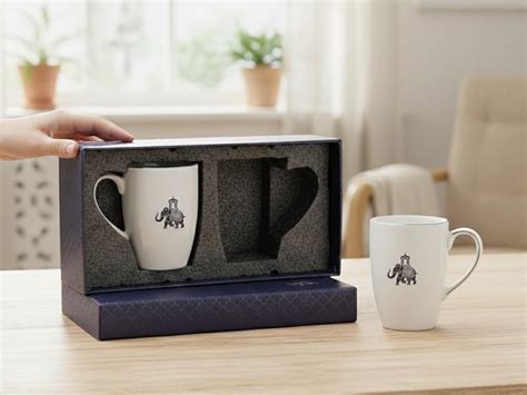 Buy VOLA Gaj Series (230ml) Set of 2 | Porcelain Coffee Mugs with ...