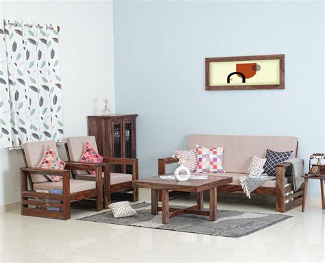 Buy Online 5 Seater Sofa With Coffee Table-3+1+1+Table