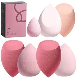 BS-MALL Makeup Sponge Set 7 Pcs blender sponge for Liquid, Cream, and ...