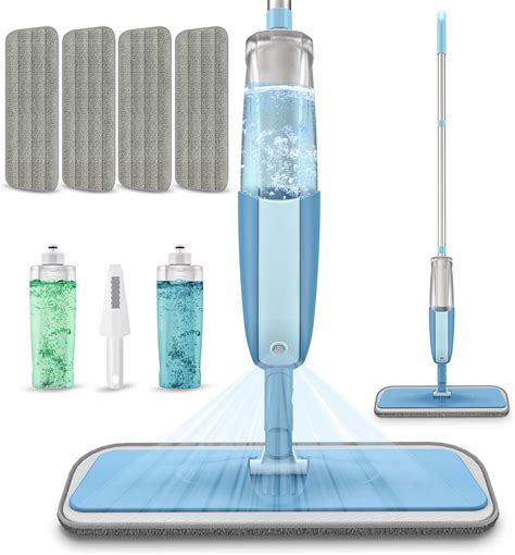 Spray Microfiber Mops for Floor Cleaning - MEXERRIS Wet Dust Mop with 2 ...