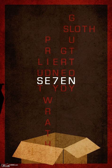 Seven - Tallenge Hollywood Cult Classics Graphic Movie Poster - Art ...