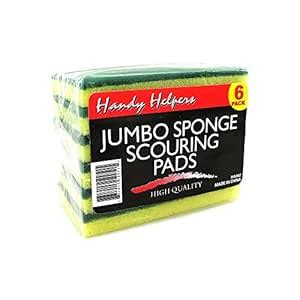 Jumbo Sponge Scouring Pads 2 Packs of 6 : Amazon.in: Health & Personal Care